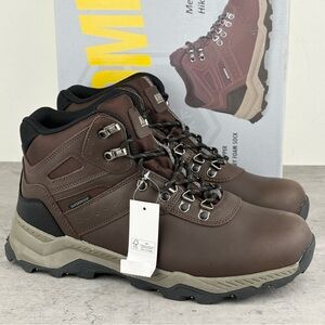 NEW Khombu Men's Kenny Waterproof Leather Upper Hiker Boots Size 11 BROWN